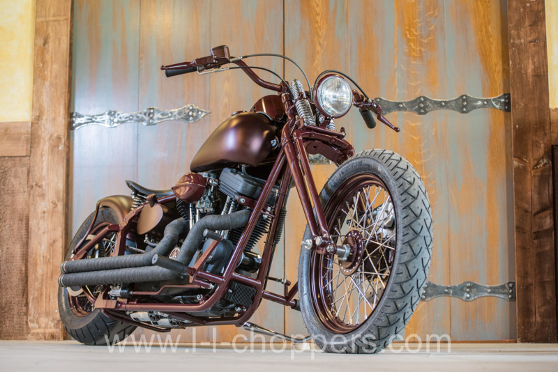 Sportster softail frame op maat 10106  met springer in kleur 30377sp